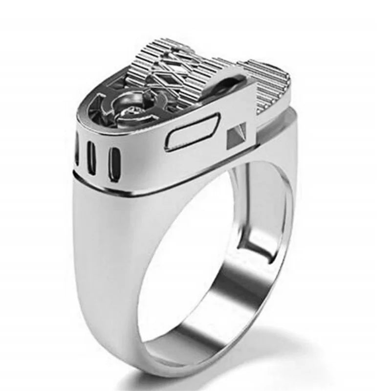 New Creative Personality Lighter Ring Men and Women Punk Street Trend Fashion Jewelry Accessories Gift