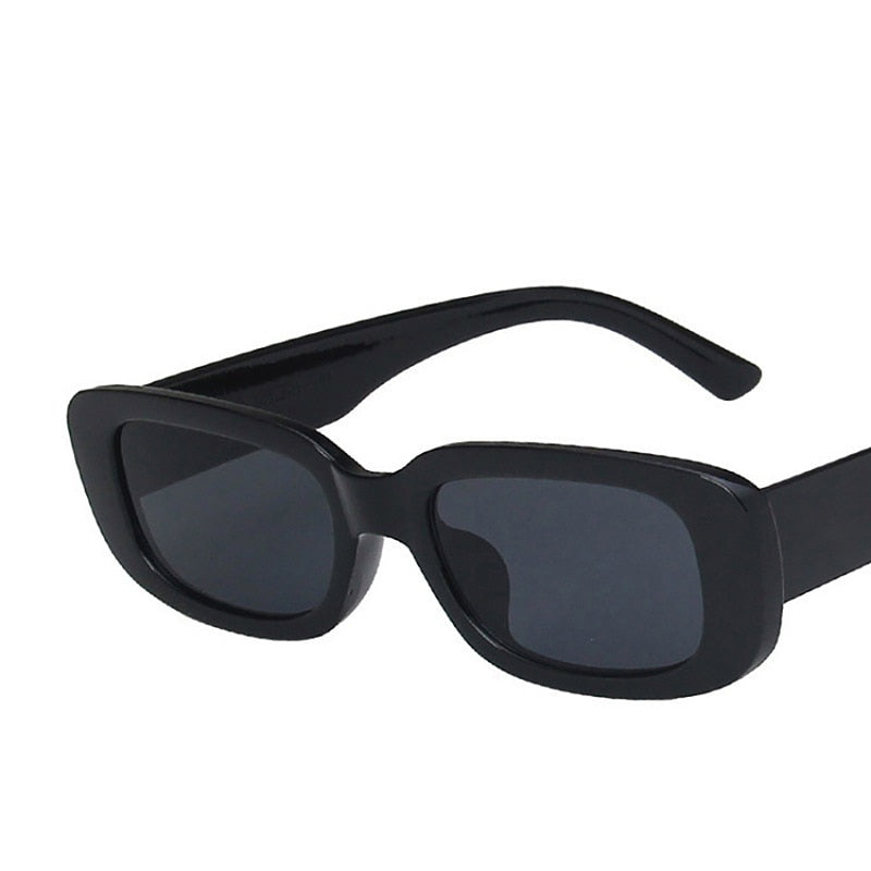 Vintage kleine quadratische Rahmen-Sonnenbrille für Frauen Retro-Punk-Rechteck-Sonnenbrille Eyewear Shades