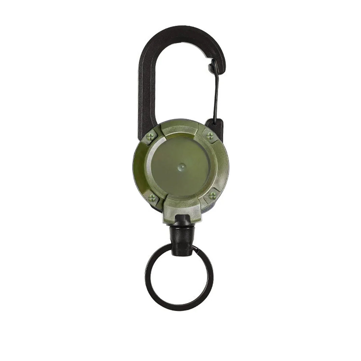 Heavy Duty Retractable Pull Reel Carabiner Key Chains Strong Steel Wire Rope Buckle Spring Key Ring Outdoor Sporty Keychain Tool
