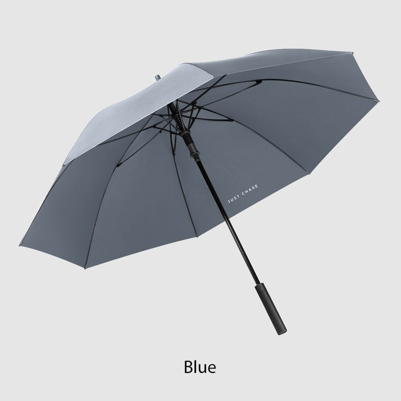 Paraguas de lluvia grande de negocios de 136cm, paraguas a prueba de viento para hombre, paraguas de Golf grande automático para exteriores, mango largo de 8K