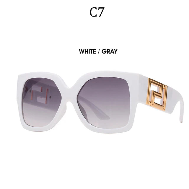 Fashion Classic Style Gradient Sunglasses Cool Women Vintage Brand Design Square Sun Glasses Oculos De Sol Large Frame