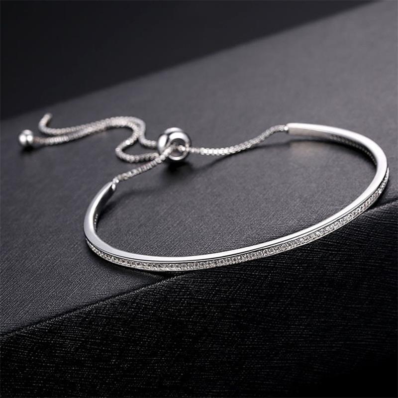 Luxury Punk Gold Silver Color Tennis Bracelets Bangle for Women on Hand Gift Jewelry