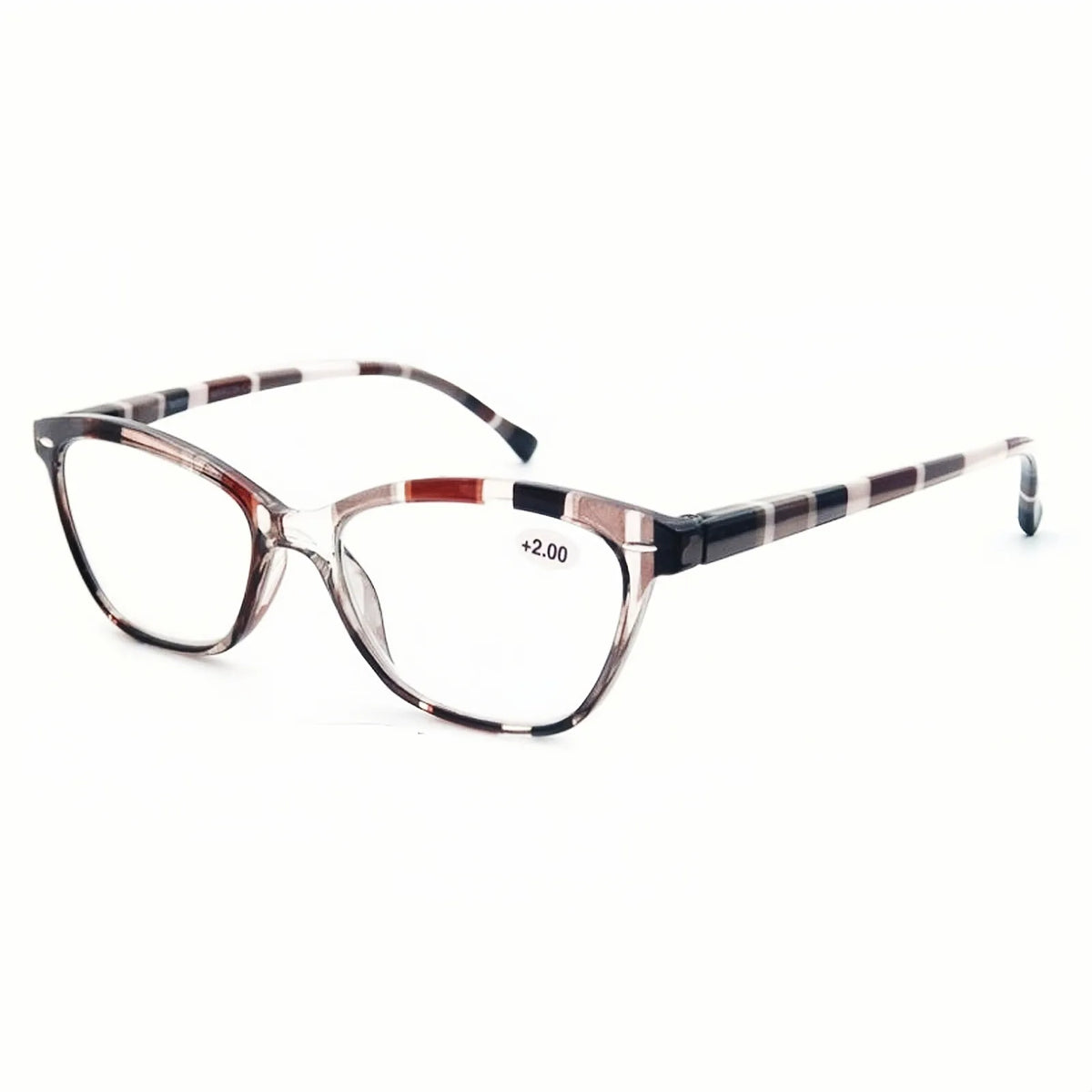 MODFANS Fashion Ladies Reading Glasses Personality Cat Eye Rivet Decorative Frame Reader Amplifier For Presbyopic glasse Women