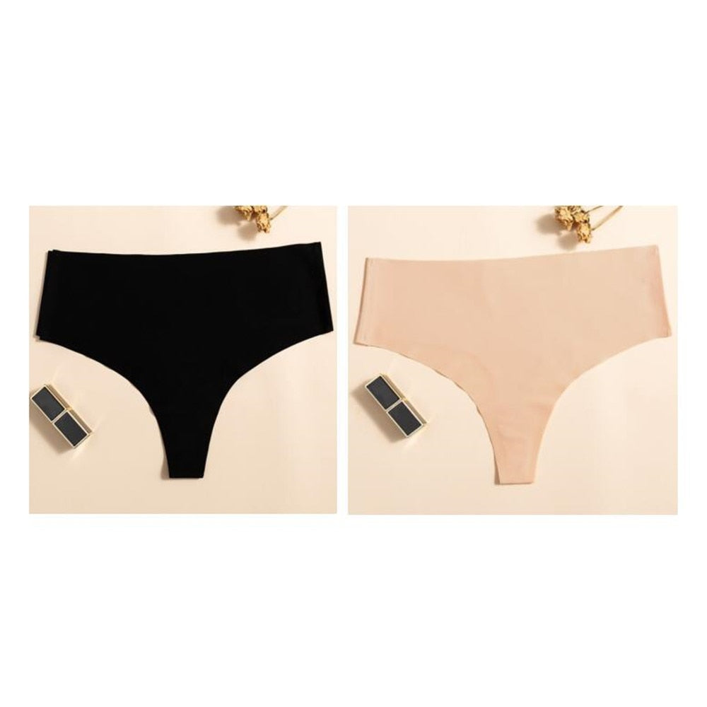 Seamless Panties Women High Waist Thong Plus Size Breathable G-string Underwear Abdomen In Slimming Lingerie