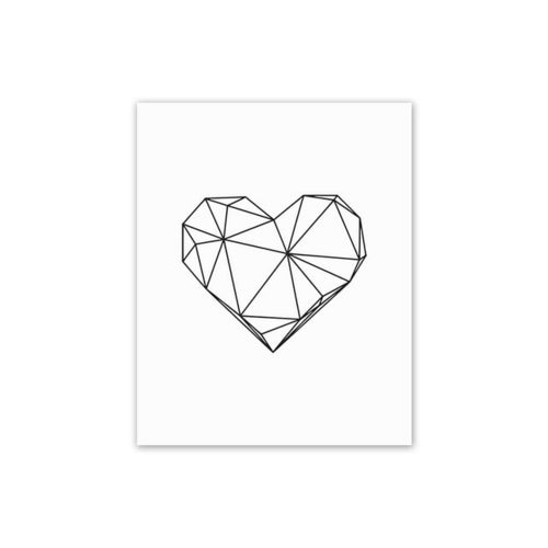 Cartel de amor de estilo escandinavo Pintura en lienzo en blanco y negro Amore