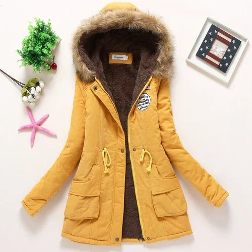 Ladies Autumn Winter Clothes Women Fashion Worm Artificial Lambs Wool Hooded Coat Female Student Girls Thickening Casual Jacket