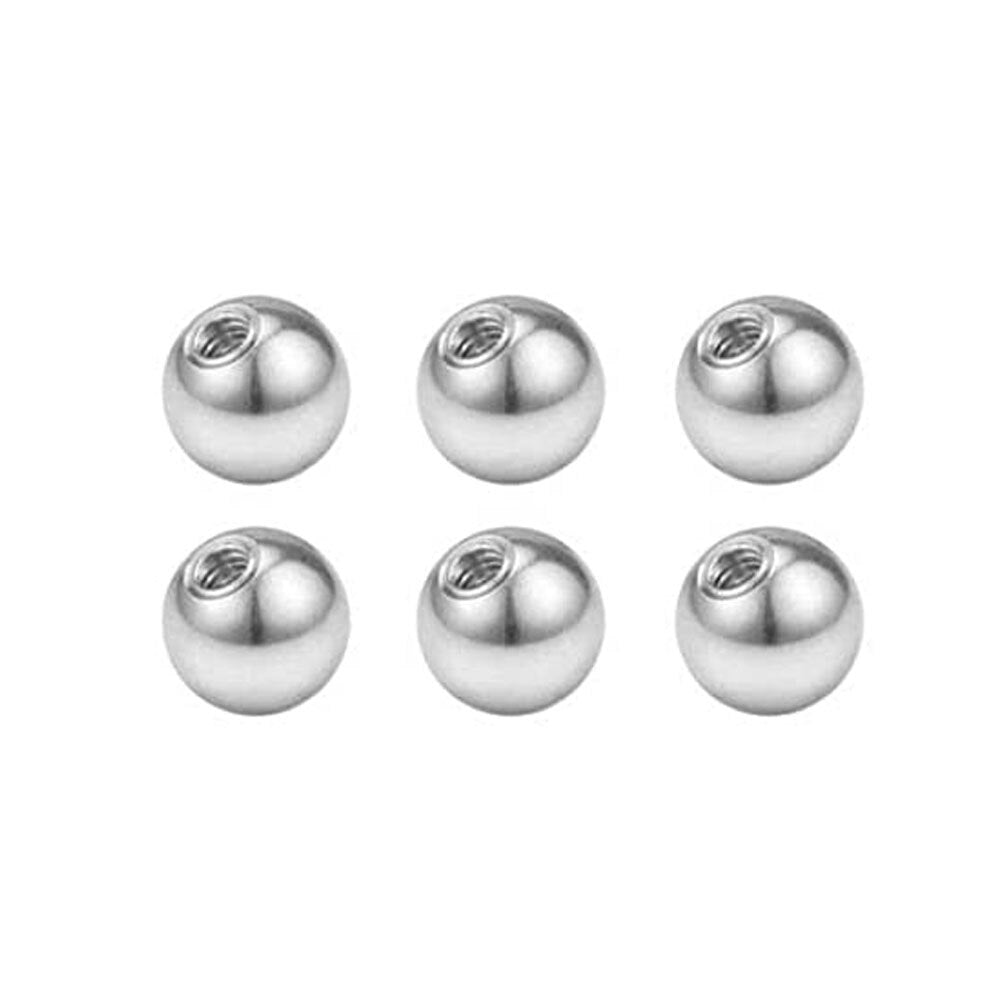14G 5mm Replacement Balls for Nipple Rings Tongue Externally Threaded Belly Button Rings Top Ball Body Piercing Jewelry Parts