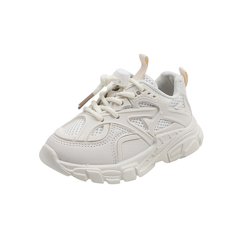 Zapatillas de deporte transpirables de malla para niños primavera otoño nuevos zapatos informales de fondo suave para bebés zapatillas deportivas escolares para niños y niñas