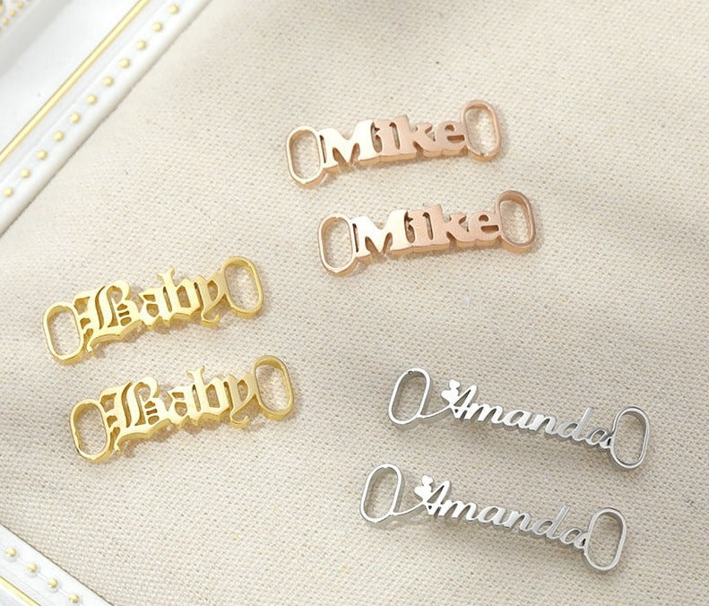 Custom Name Shoe Buckle Customized Sneakers Tag For Women Men Stainless Steel Personalized Shoes Buckle Birthday Jewelry Gift