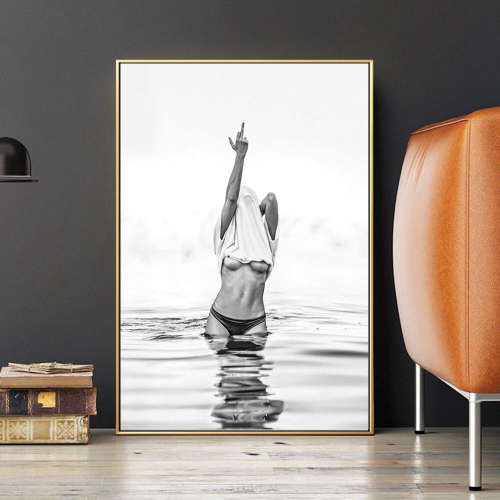 Sexy Bikini Woman Poster Prints For Living Room Home Decor Nordic