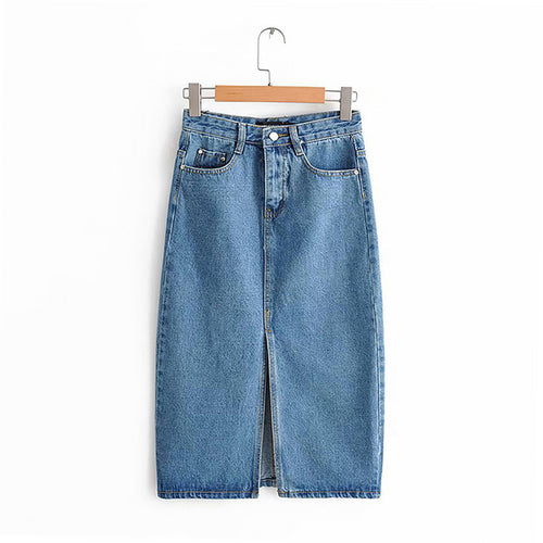 Sexy Jeansröcke für Frauen Split Mid