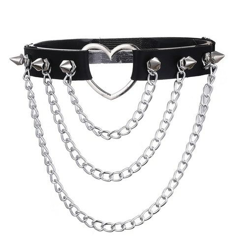 Sexy Leg Chain Leather  Elastic Spiked Leg Harness For Women Girls