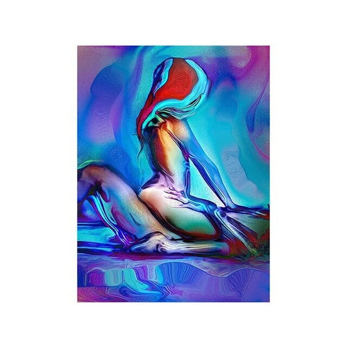 Abstraktes Aquarell Mann Frau | Sexy Kunstdrucke Wanddekoration | Leinwand
