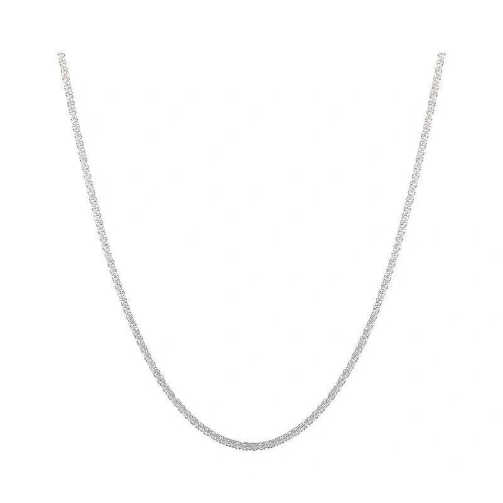 Silberfarbene funkelnde Schlüsselbeinkette Choker-Halskette für Frauen, edlen Schmuck, Hochzeitsgeschenk