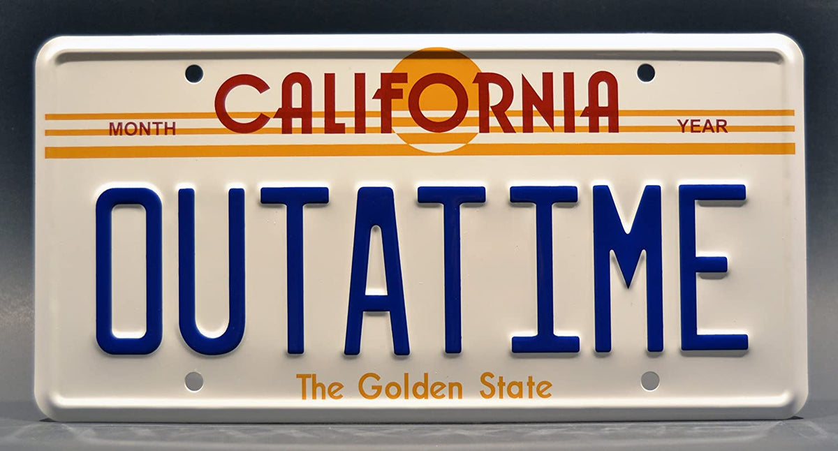 Celebrity Machines Back to The Future | Outatime + 2015 | Metal License Plates
