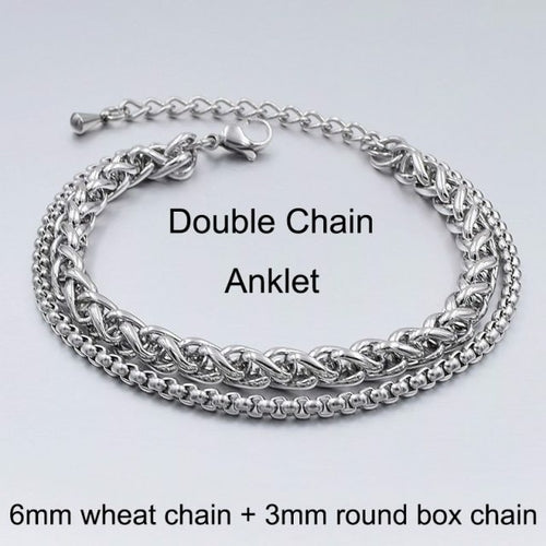Stainless Steel Anklets For Women Beach Foot Jewelry Leg Chain Ankle