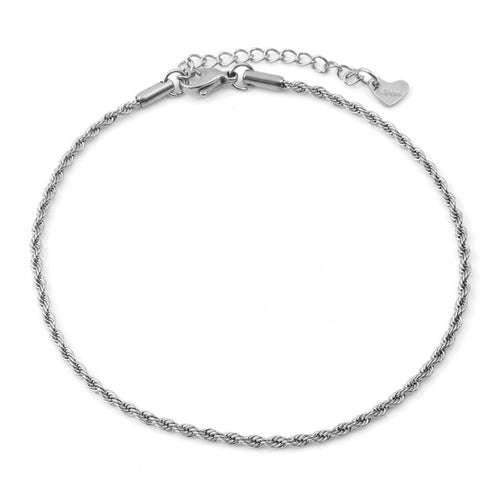 Stainless Steel Link Chain Anklet Silver Color For Women Beach Foot