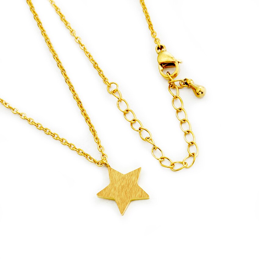Stainless Steel Tiny Star Necklace Pendant Women