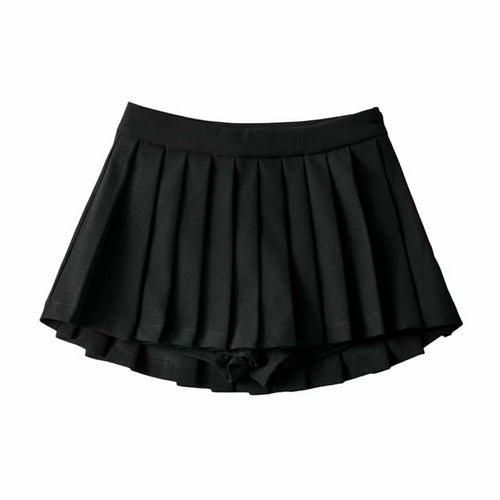 High Waist Skirts Womens Sexy Mini Skirts Vintage Pleated Skirt
