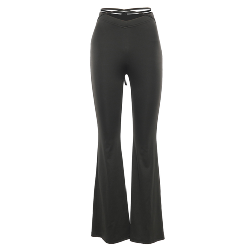 High Street Style Small High Waisted Flared Trousers