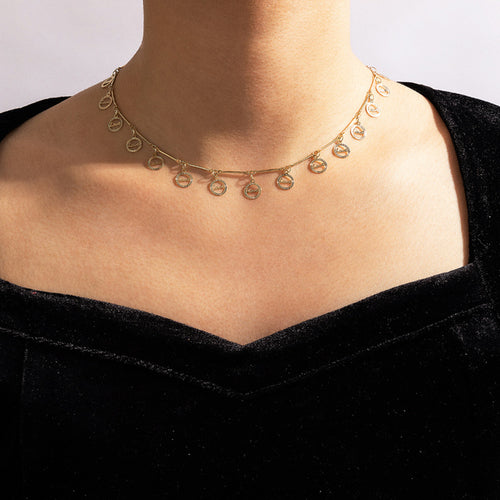 Charm-Korn-Schlüsselbein-Ketten-Choker-Halskette für Damen, Eleganz