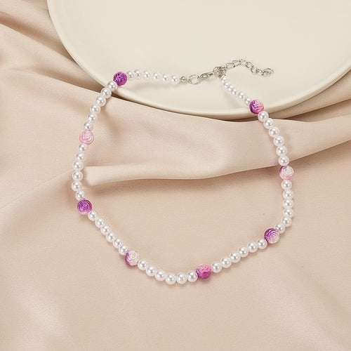 Liebe Perlenkette weibliche Persönlichkeit Party Mode Schlüsselbein -