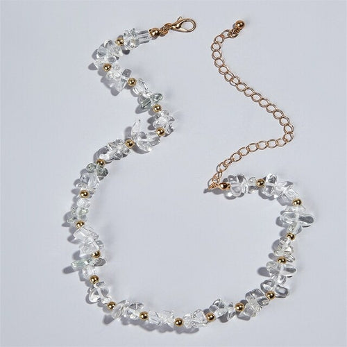 Halskette Transparente Perlen | Kristallperlen-Halskettenschmuck