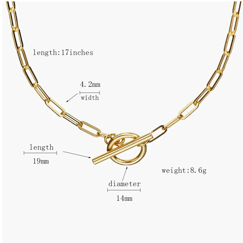 18K Gold IP Plated Stainless Steel Thick cuban link chain Chunky necklace Miami Double Layered Snake Chain Choker Necklace