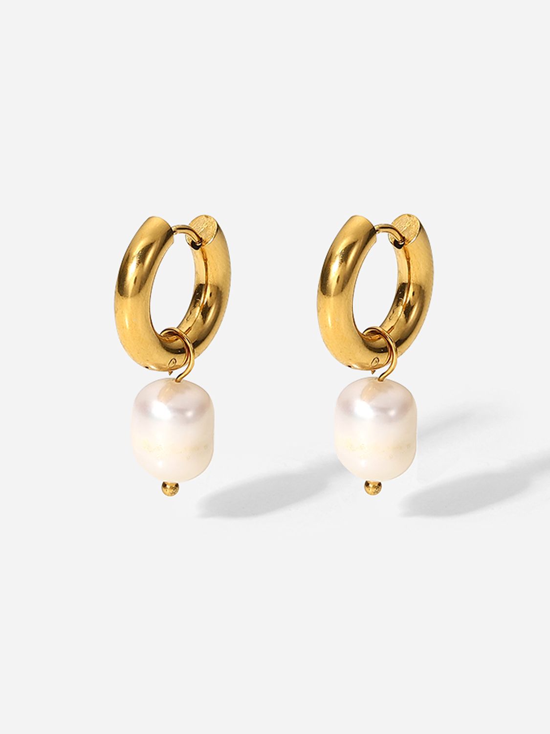 Heißer verkauf Französisch Stil Süßwasser Perle Vergoldet Edelstahl Schmuck Elegante Tropfen Ohrringe Für Weibliche Schmuck Mädchen