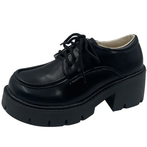 Black Mary Jane Platform Shoes | Black Mary Jane School Shoes - Shoes