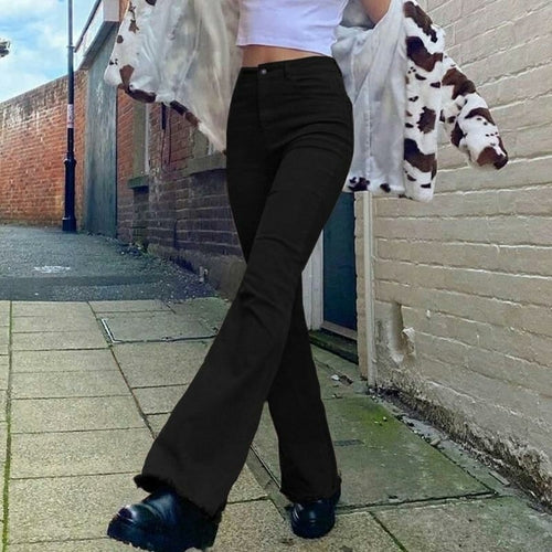 Vintage braun Y2K Jeans Flare Denim Hose