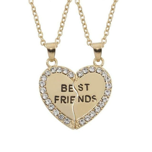 Fashion Couple Necklace 2 Piece Set Best Friend Bff Pendant Good