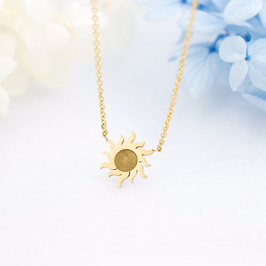 Vintage Sun Necklaces For Women Friendship Jewelry