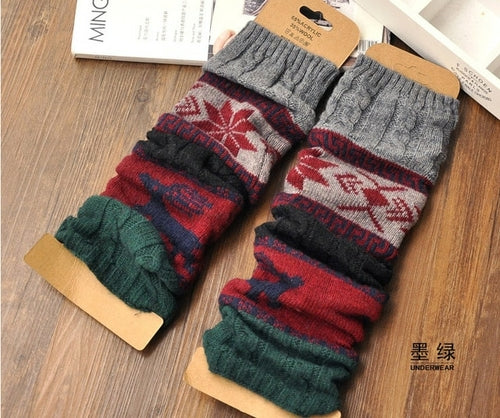 Winter Over Knee Long Knit Cover Crochet Women Leg Warmers Legging
