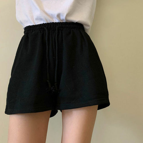 Women Shorts Solid Cotton Cozy Simple Casual Loose Hipsters Running