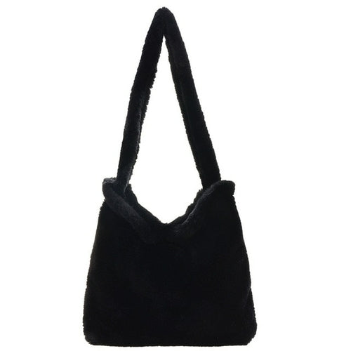 Handbag Plush Heart Bag Purse | Women Soft Plush Shoulder Bag