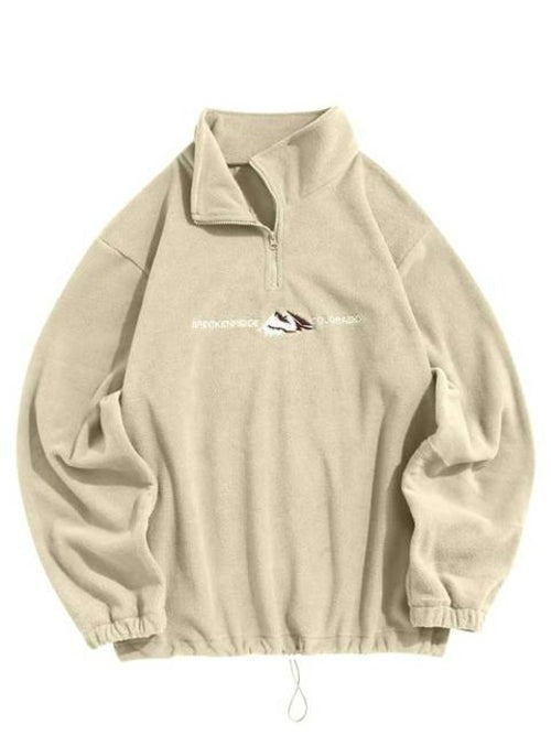 Fleece Streetwear Pullover | Fleece Turtleneck Sweats | Fleece