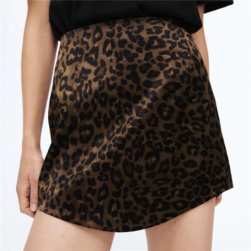 Women Leopard Print Short Skirt
