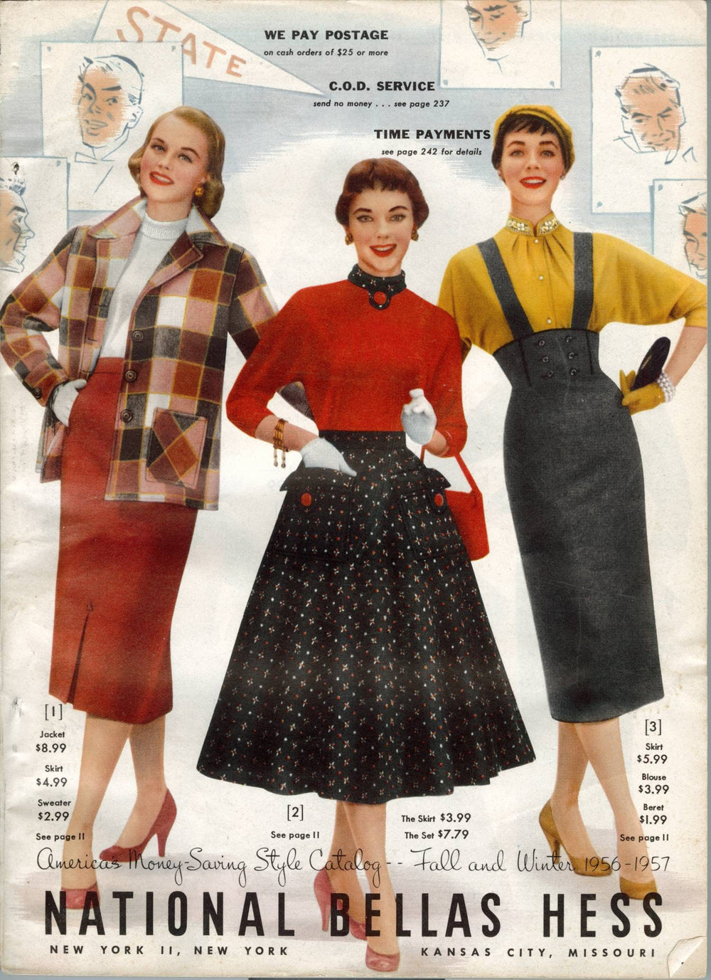 HUGE Vintage Catalog - Bellas Hess c.1956 Fall and Winter Catalog, Fashions for Family & Sundries for Home  (PDF  EBook - Digital Download)