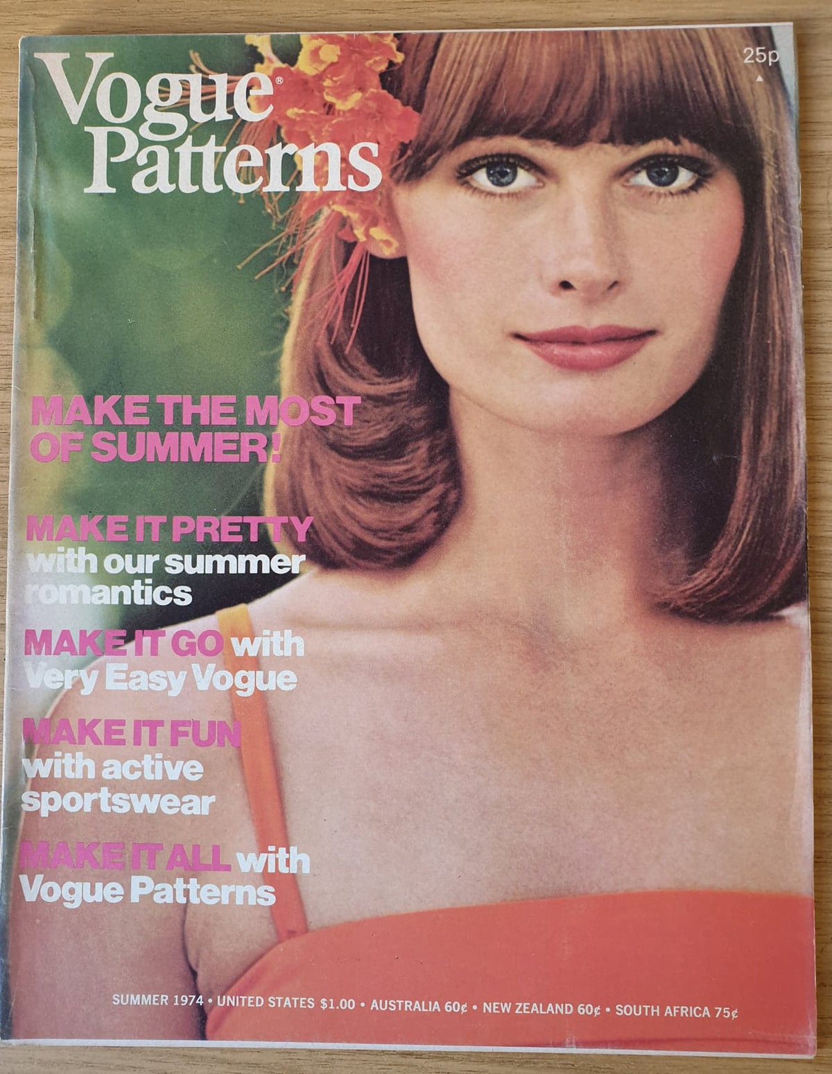 Vogue Patterns Book Summer 1974 Original Vintage Retro Rare Fashion Magazine Regalo Regalo de cumpleaños