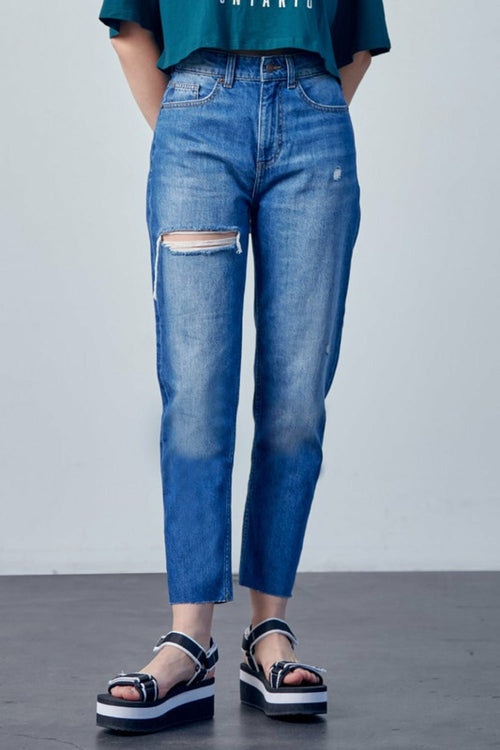 Muselooks Distressed High Waisted Boyfriend Jeans