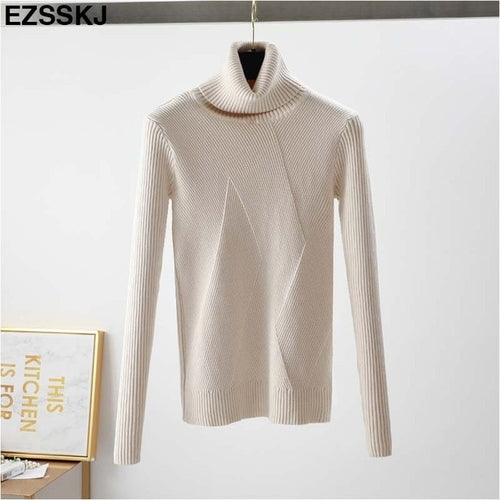 chic Autumn winter thick Sweater Pullovers Women Long Sleeve casual