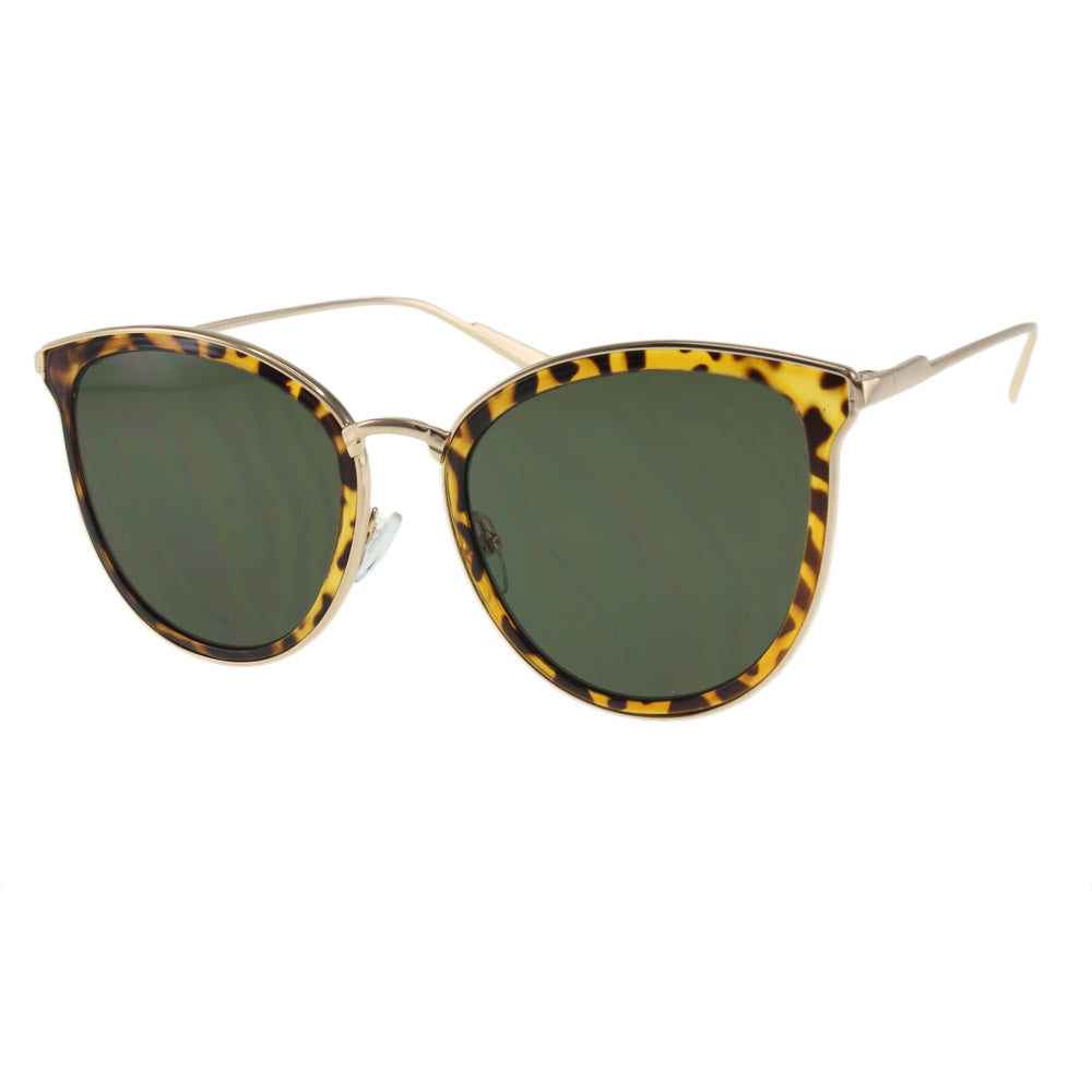 MQ Alina Sunglasses in Tortoise / Green G15