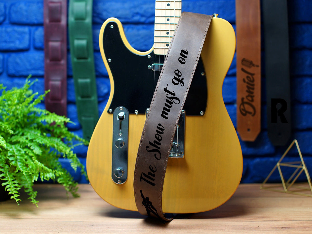 Personalized Guitar Strap, Leather Guitar Strap, Fathers Day Gift, Custom Guitar Strap Crossbody, Guitar Player Gift, Engraved Guitar Straps