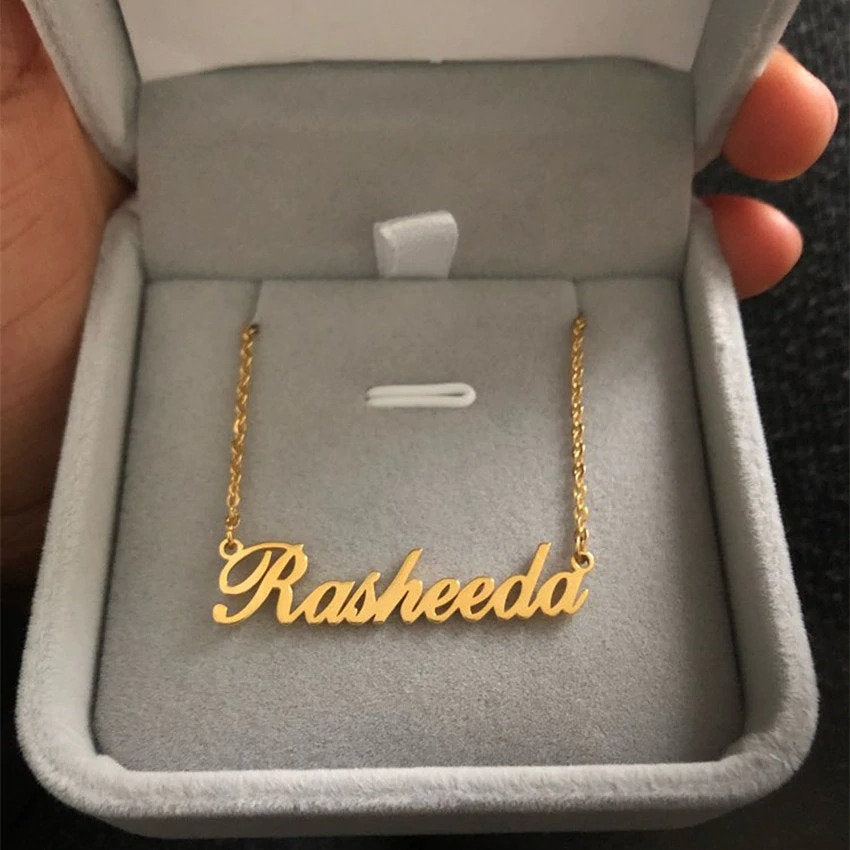 Custom Name Plate Necklace | Dainty Customized Name Necklace | Women Necklace Gift | Valentines Day Gift | Personalized Nameplate Necklace
