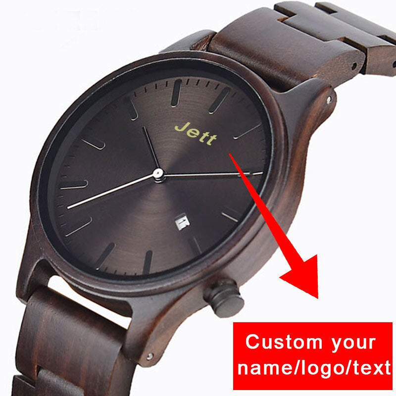 Personalized Watch For Men, Engraved Wood Watch, Custom Watch, Men Gift, Analog Watch, Waterproof Watch, Wood Jewelry For Men, Anniversary - BonoGifts