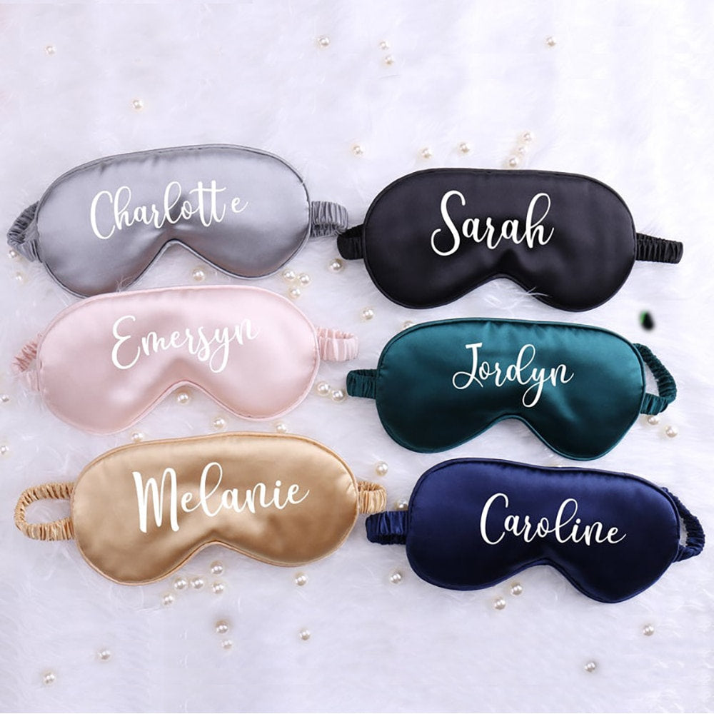 Personalized Custom Sleep Masks - bridesmaids gift - gift for bride - Personalized Sleep Mask for Women - Bridesmaid Proposal Bachelorette - BonoGifts