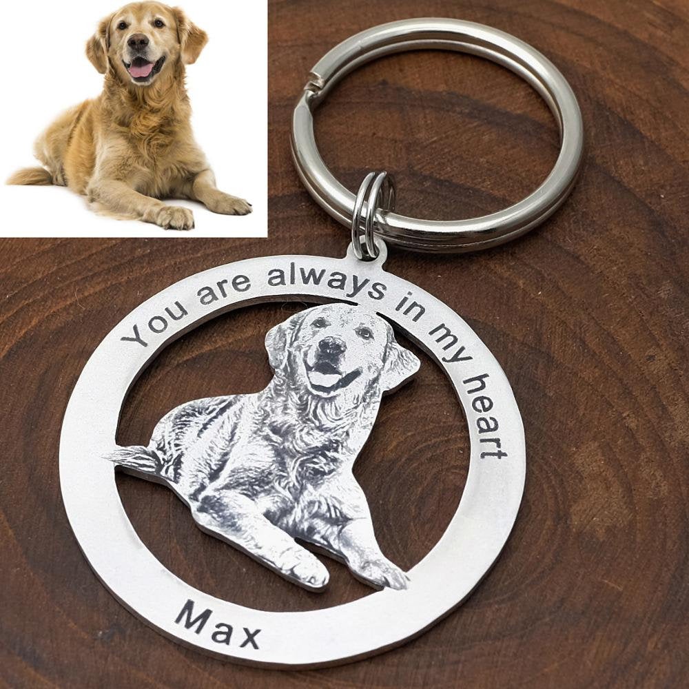 Personalized Photo Keychain Pet Loss Keychain Pet Memorial Jewelry Custom Gift Pet Loss Gifts Photo Keychain