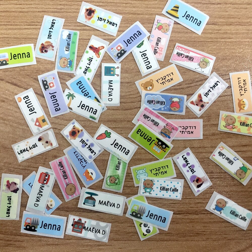100Pcs Name Tag Sticker Customize Stickers Waterproof Personalized Labels Children School Stationery Water Bottle Pencil Sticker - BonoGifts