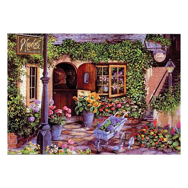 Landscape Garden House 1000 Piece Jigsaw Puzzles for Adults Kids, Every Piece Is Unique,Fit Together Perfectly - BonoGifts
